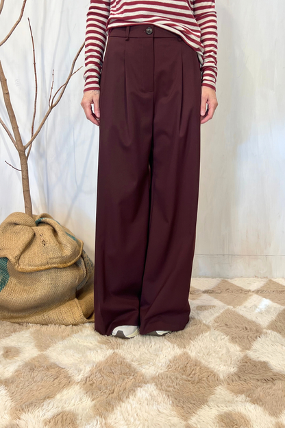Pantalone palazzo in lana