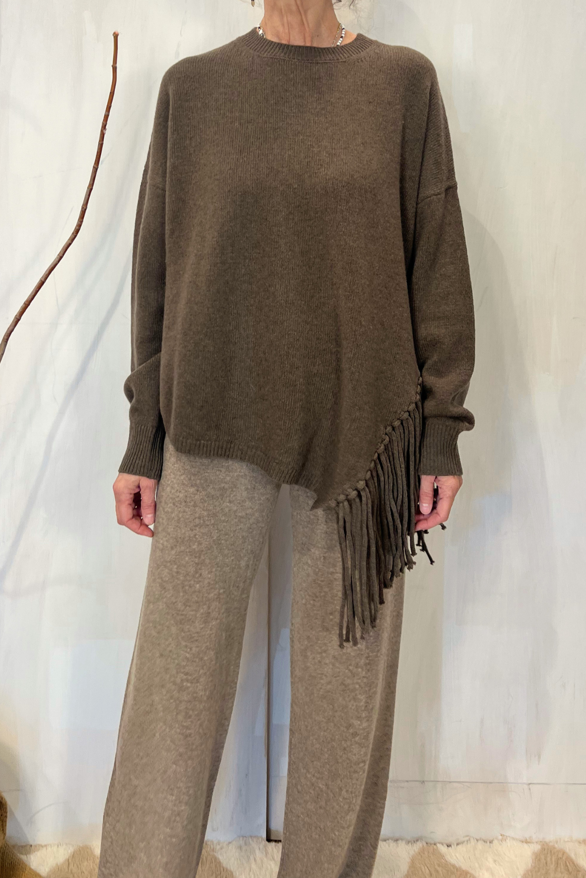 Maglia over con frange