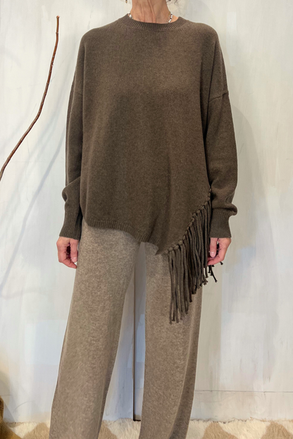 Maglia over con frange