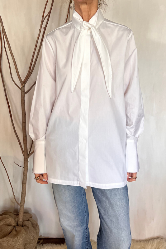 Camicia in popeline con gemelli