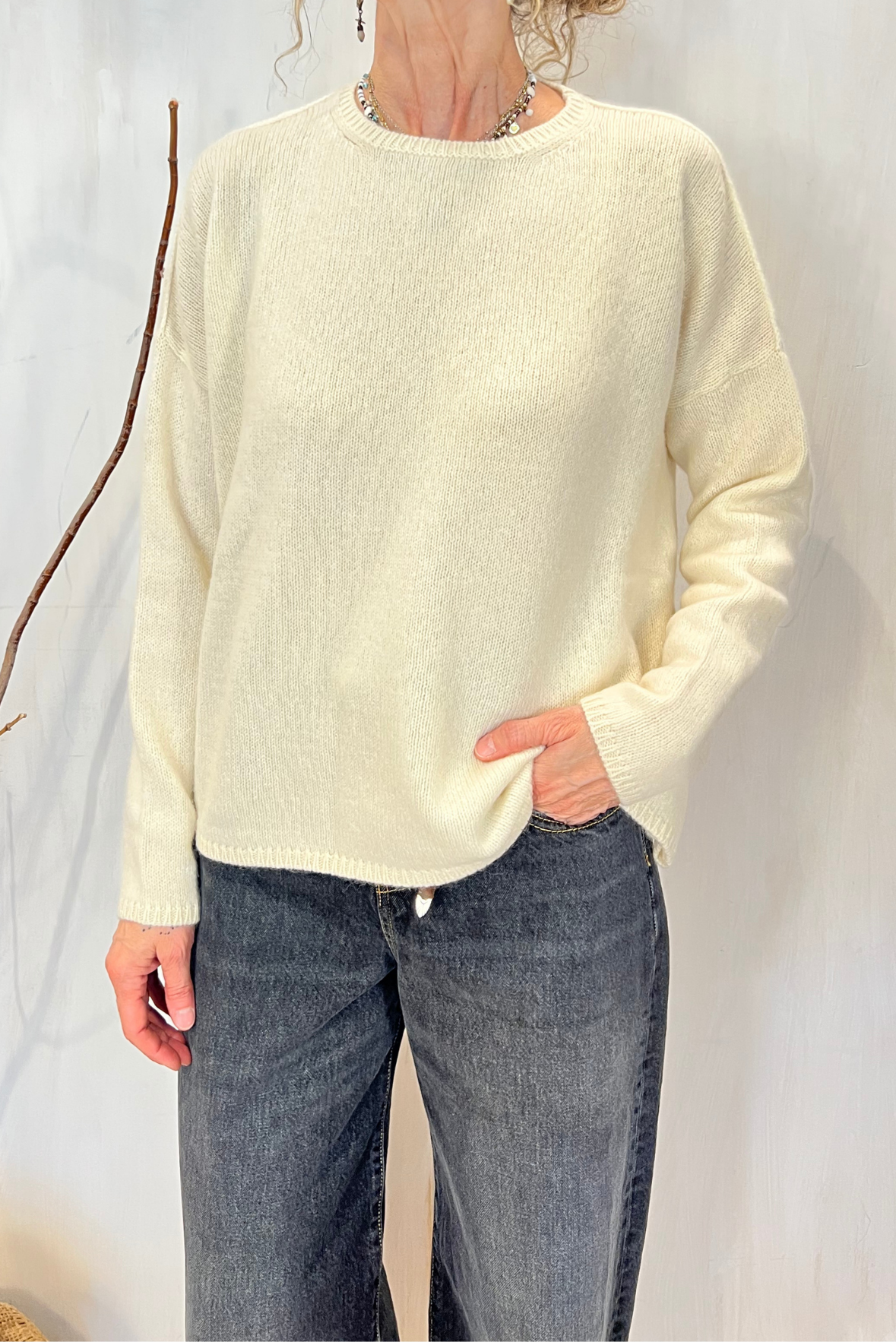 Maglia in cashmere e alpaca