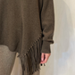 Maglia over con frange