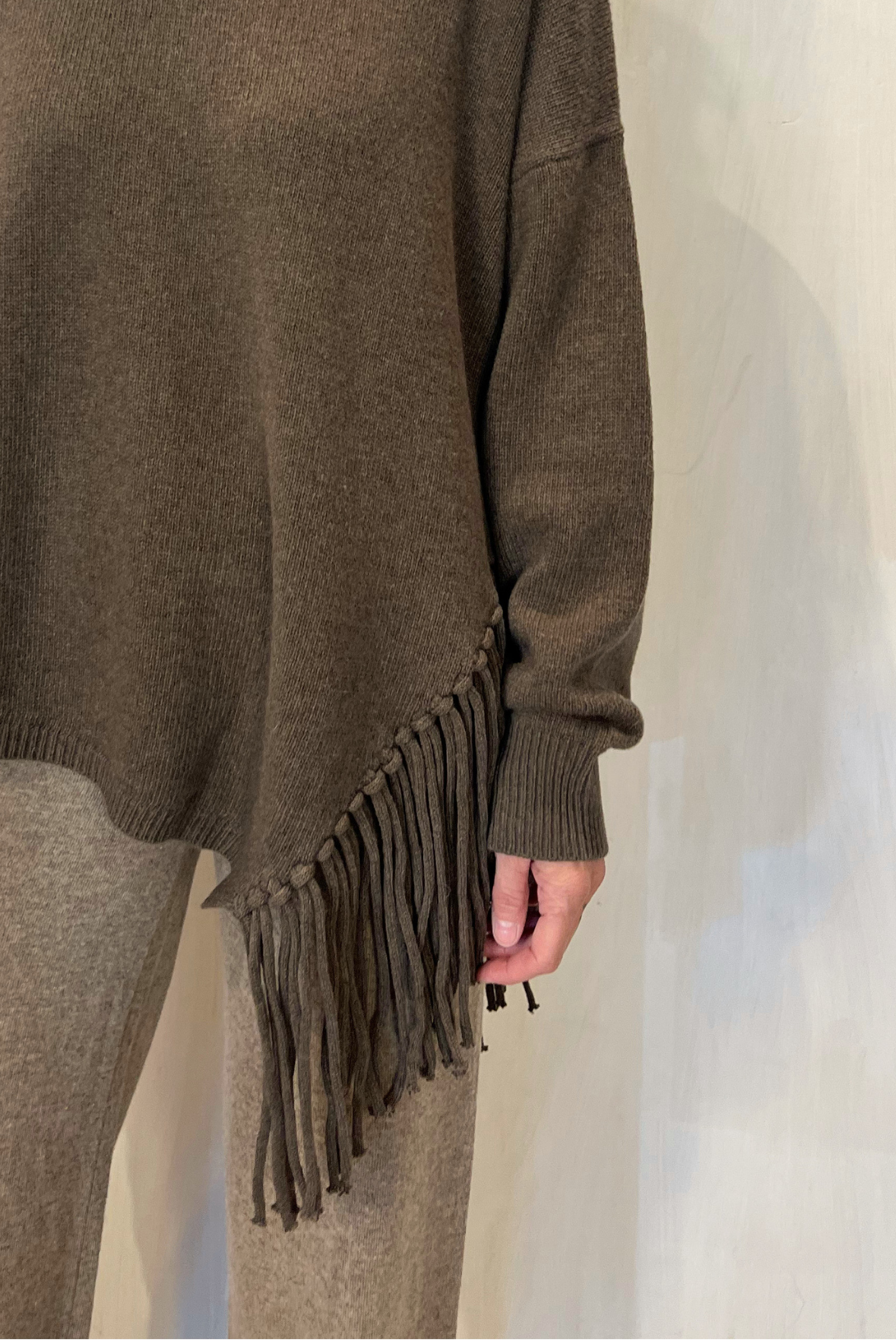 Maglia over con frange