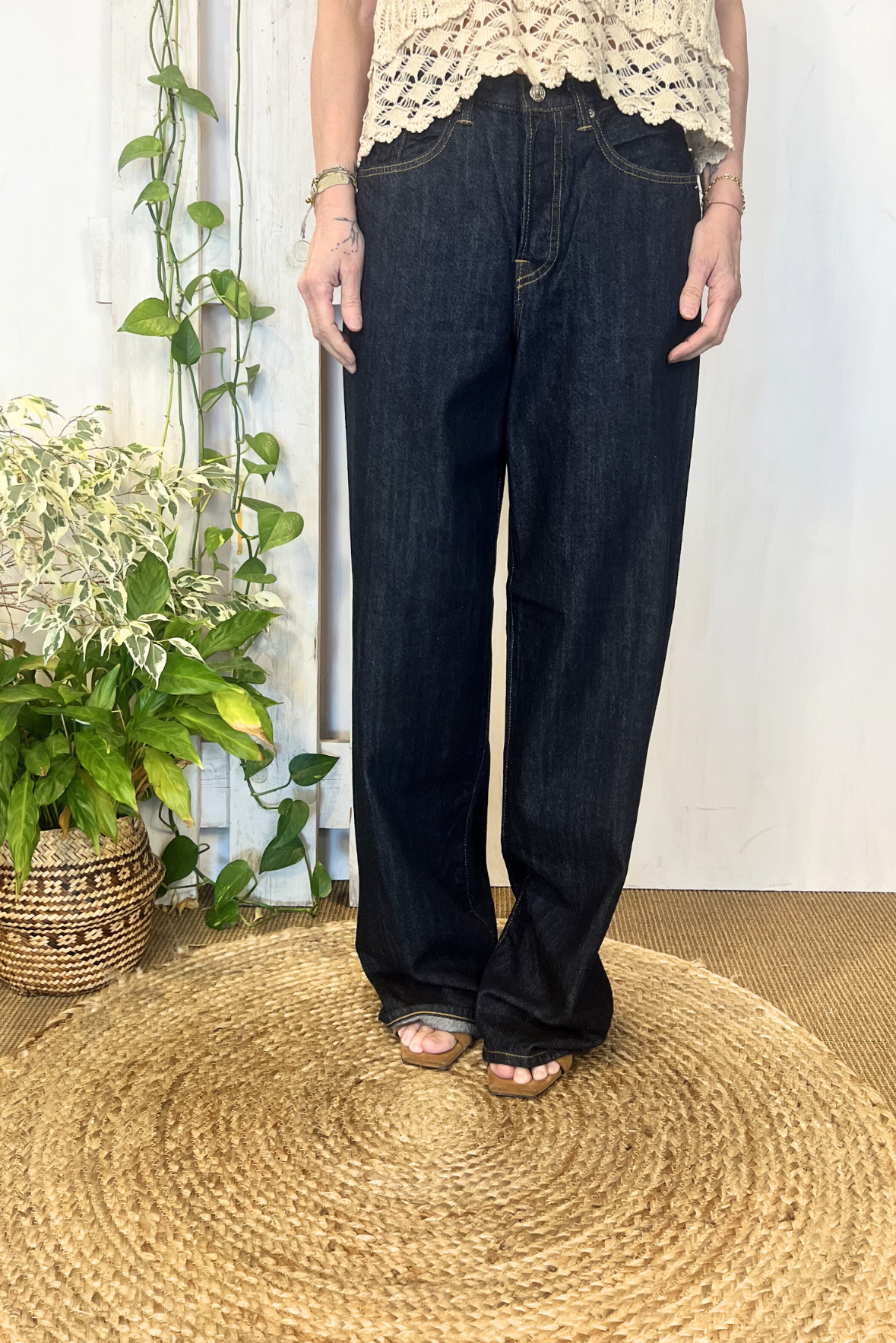 Jeans loose cimosato