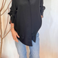 Camicia in seta con gemelli perle