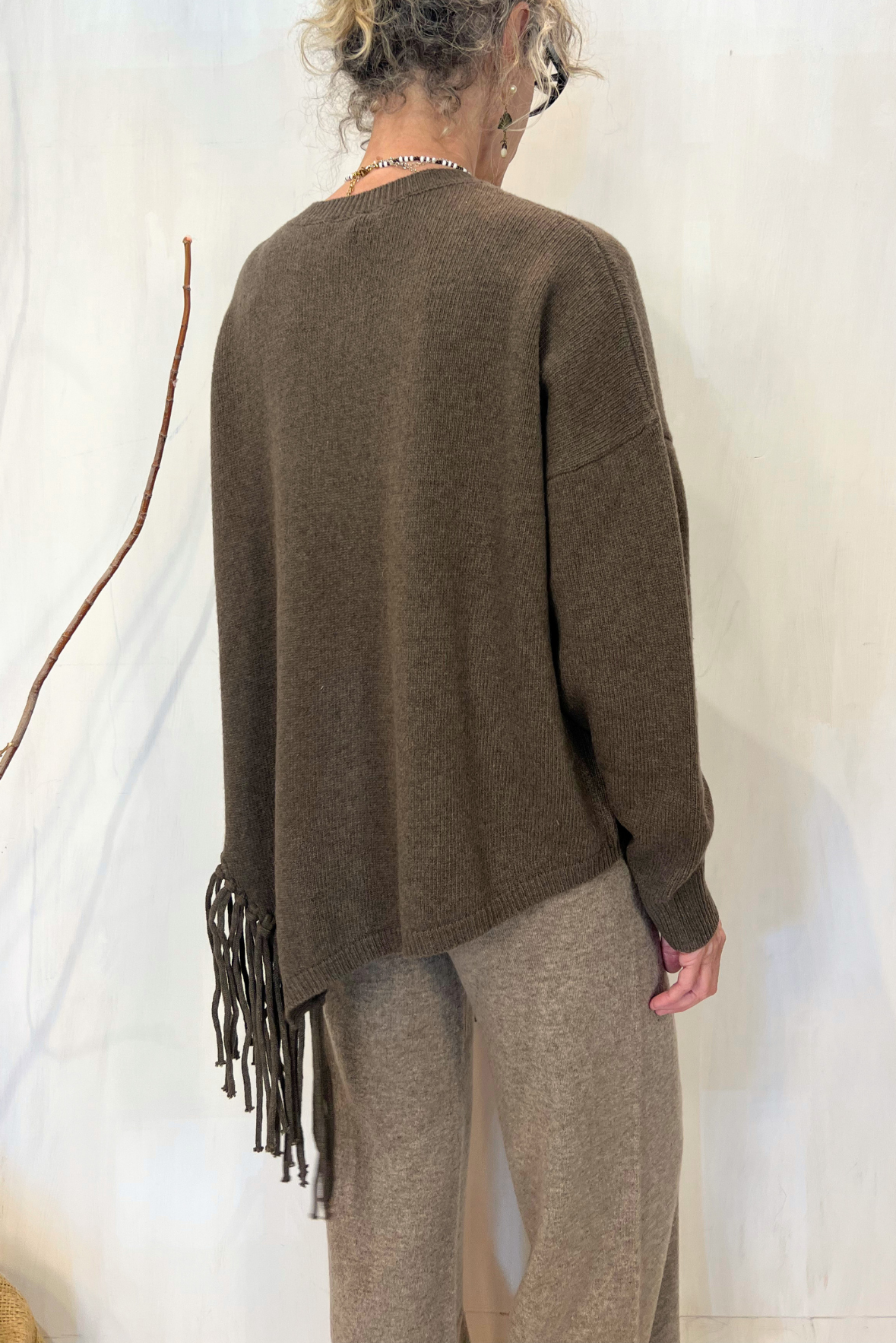 Maglia over con frange