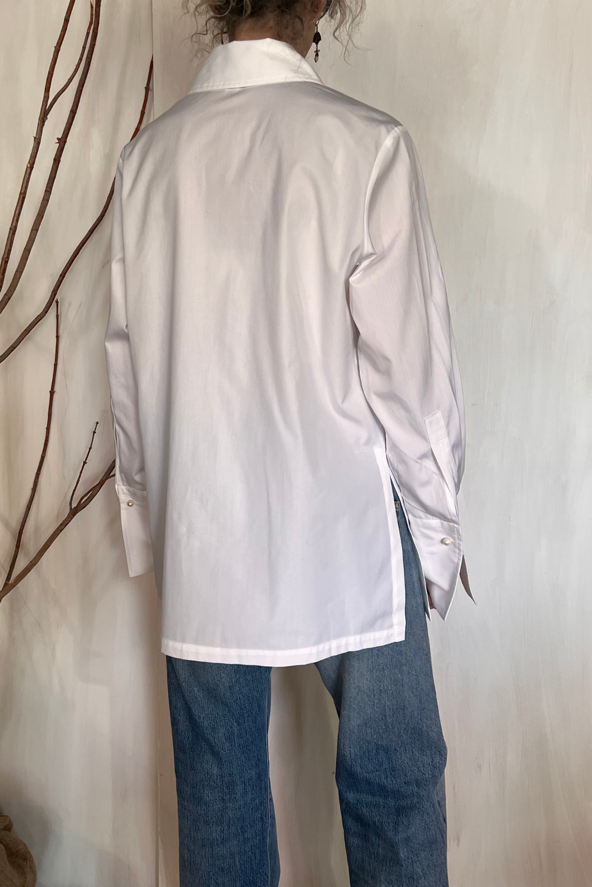 Camicia in popeline con gemelli