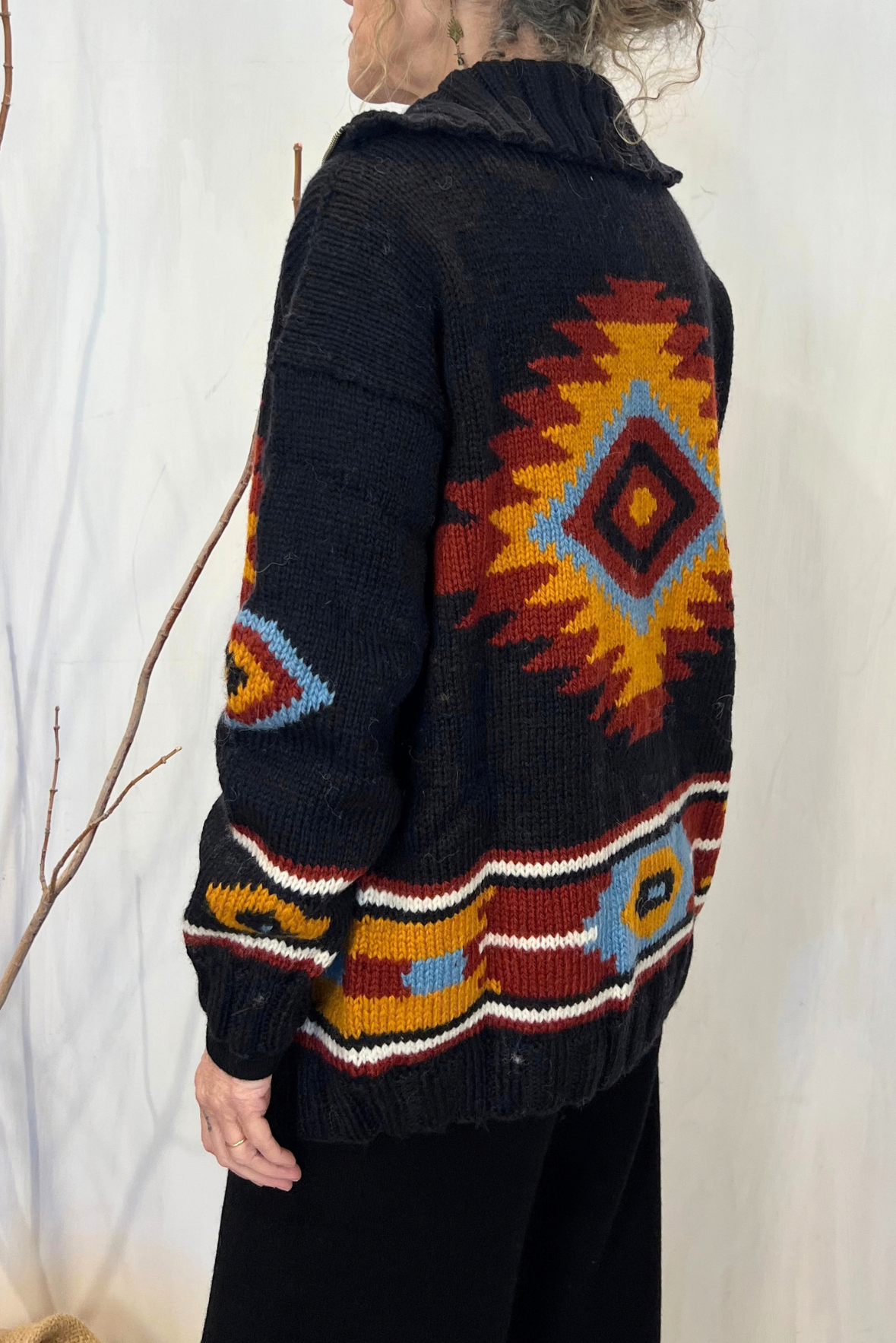 Maxi cardigan in lana merino