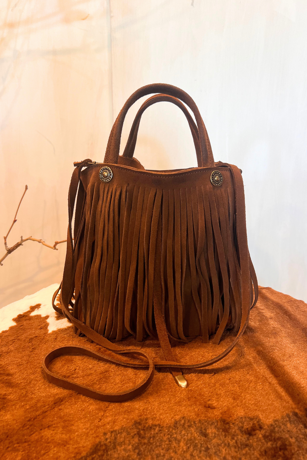 Mini shopper con frange