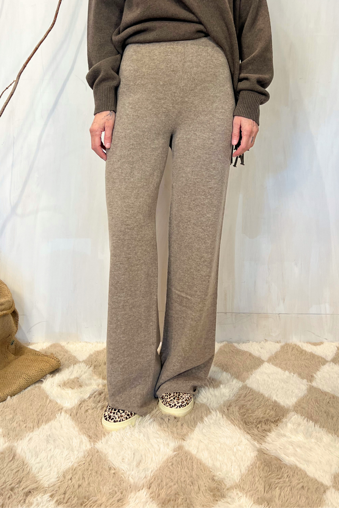Pantalone palazzo in lana vergine