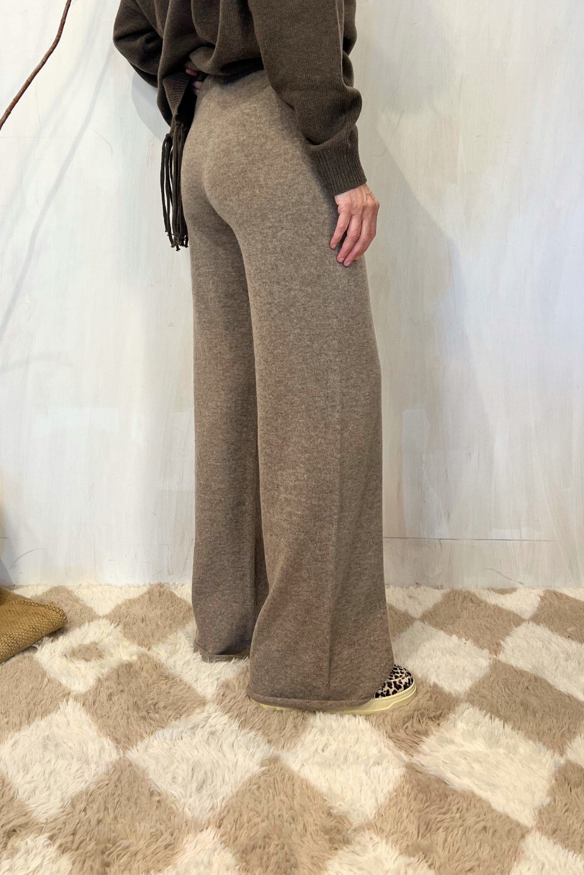 Pantalone palazzo in lana vergine