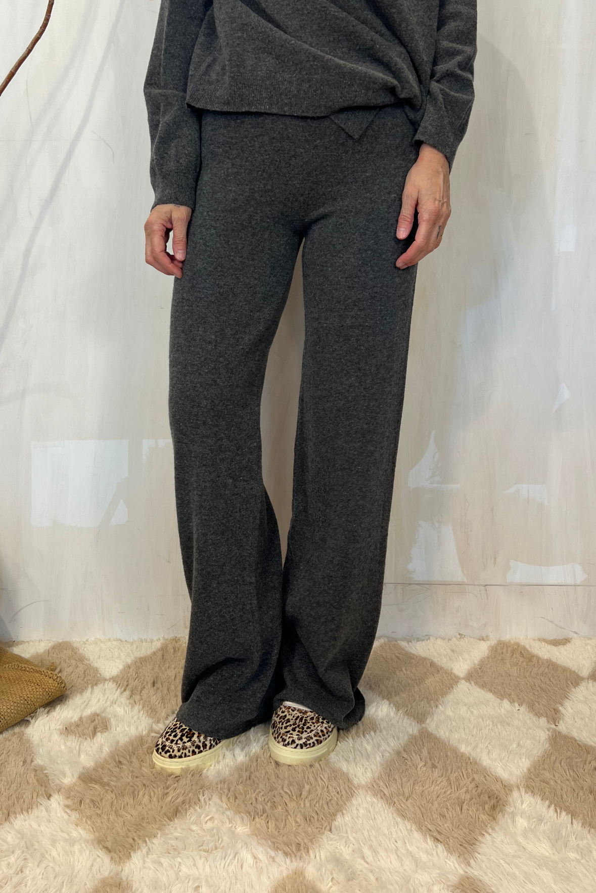 Pantalone palazzo in lana vergine