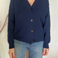 Cardigan a coste in lana
