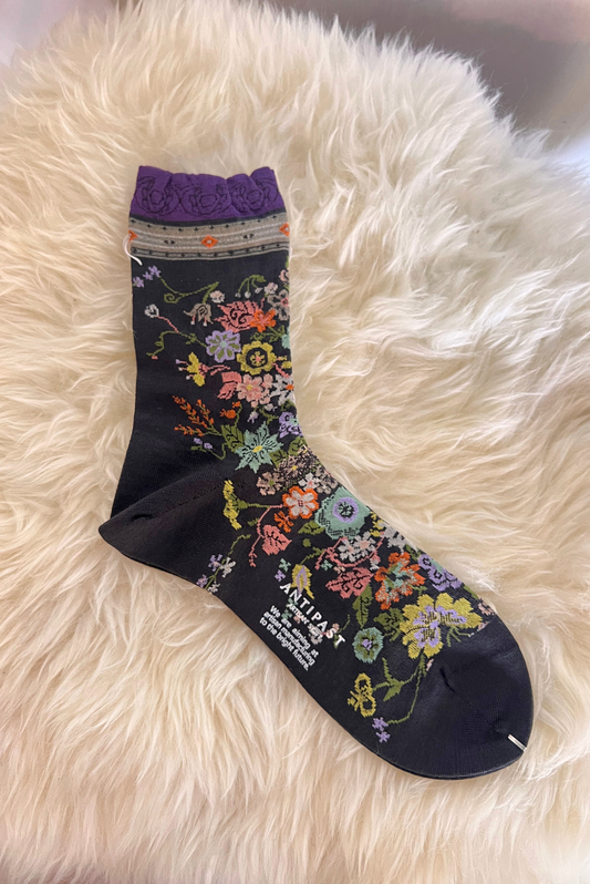 Calza corta a fiori