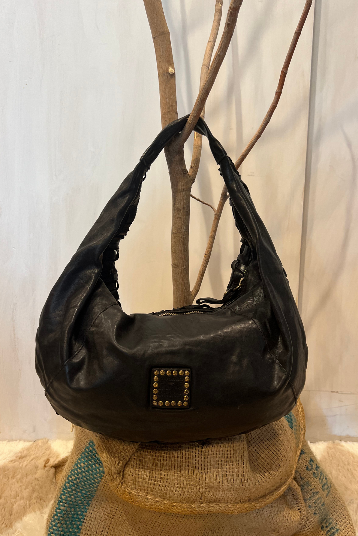 Borsa Marisa in pelle intrecciata