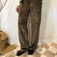 Pantalone fatigue in velluto a costine