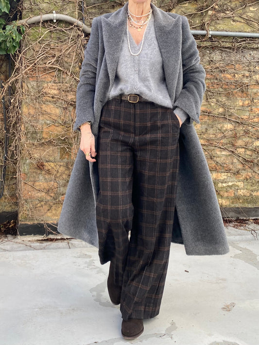 Pantalone scozzese con cintura